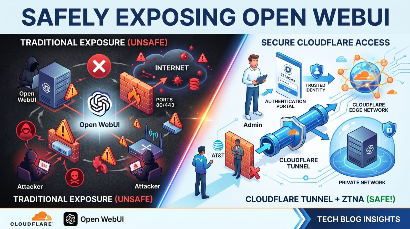 Cómo Exponer de Forma Segura tu Open WebUI con Cloudflare Tunnel y ZTNA
